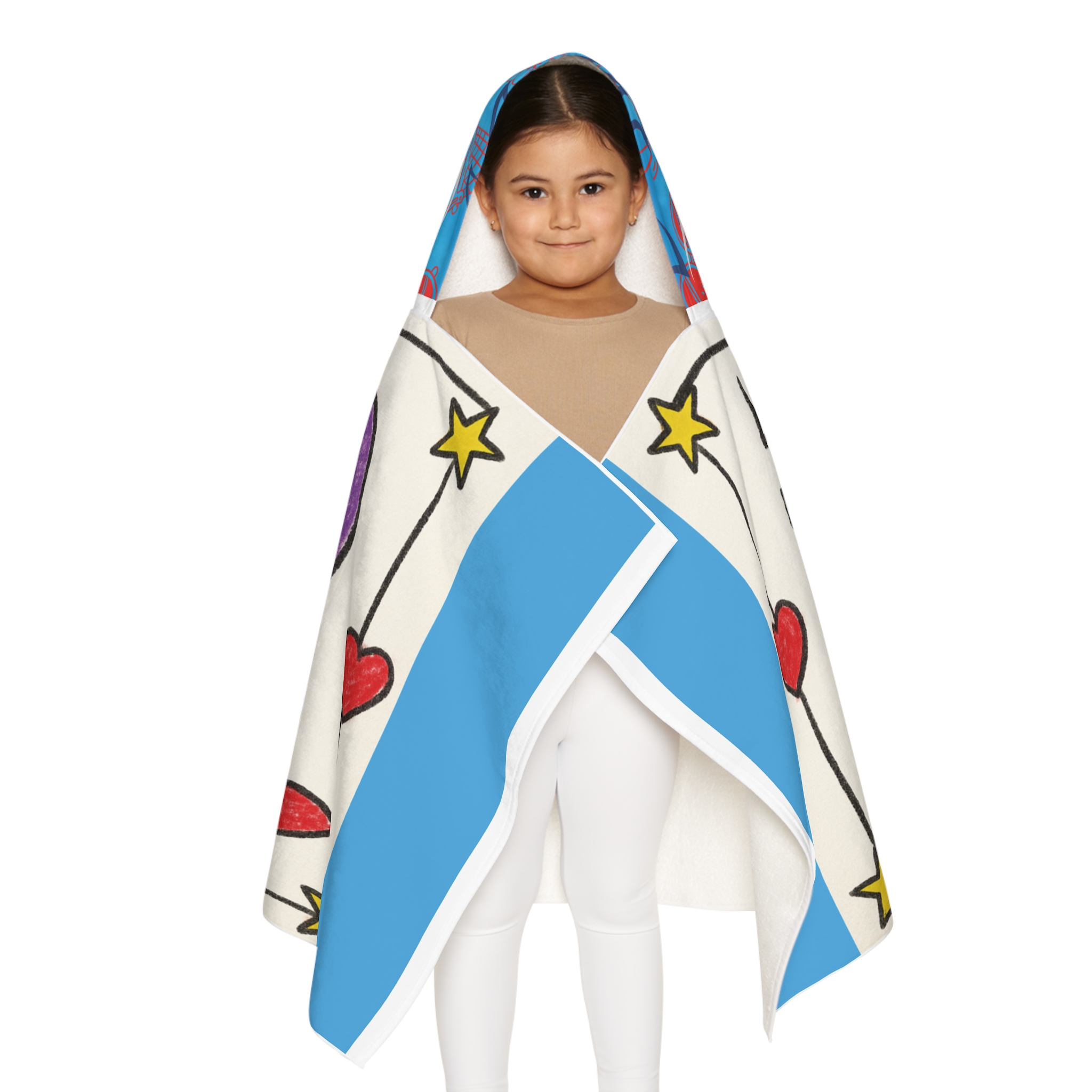 L Mermaid Kids Hooded Towel Launa Mermaid Graphic Swim Cover-up - Image 3