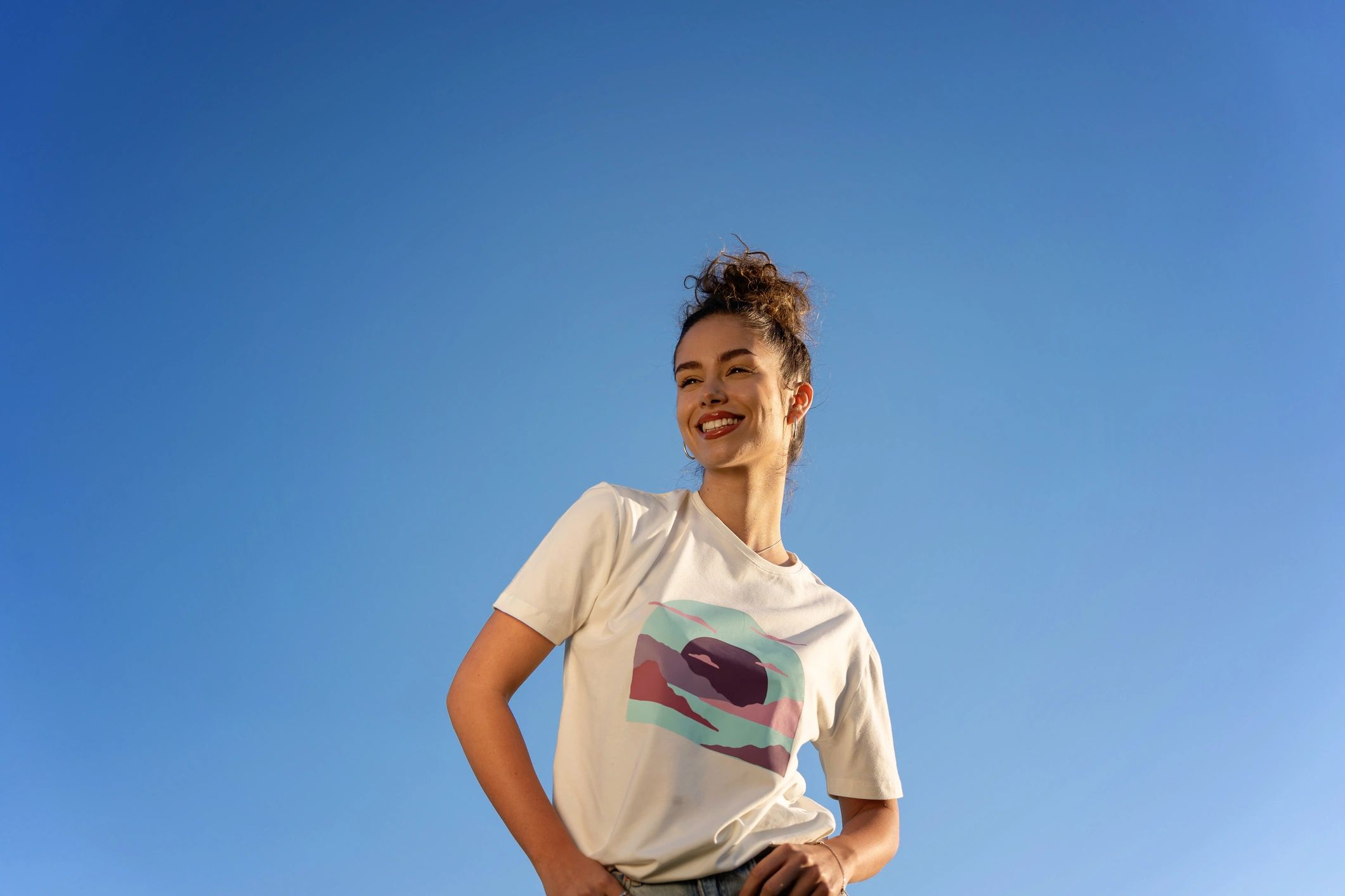 Portrait-style t-shirt lifestyle mockup used as a customer avatar placeholder
