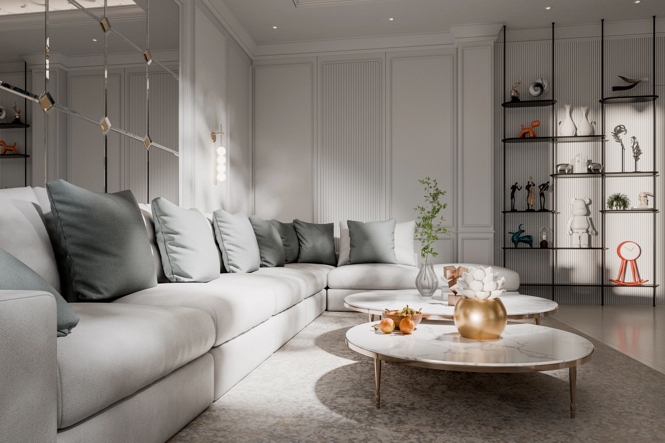 Bright living room interior