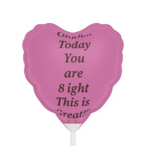 Pink Custom Print Message Confetti Balloon 6" Round & Heart-shaped Balloon