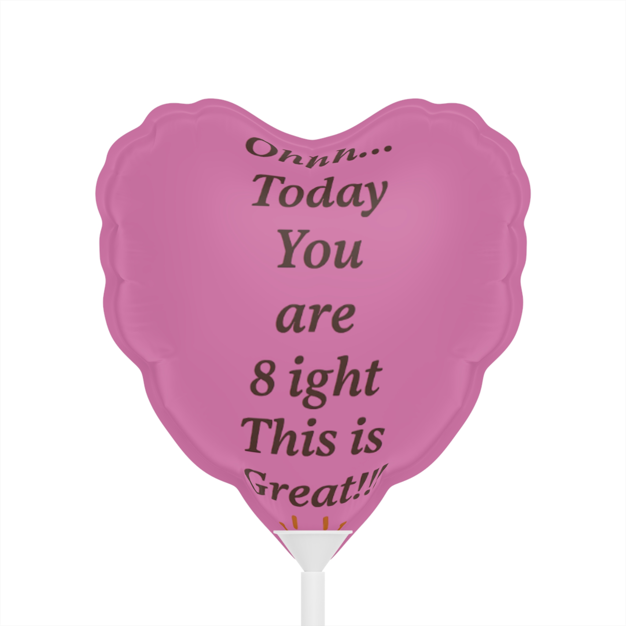 Pink Custom Print Message Confetti Balloon 6" Round & Heart-shaped Balloon