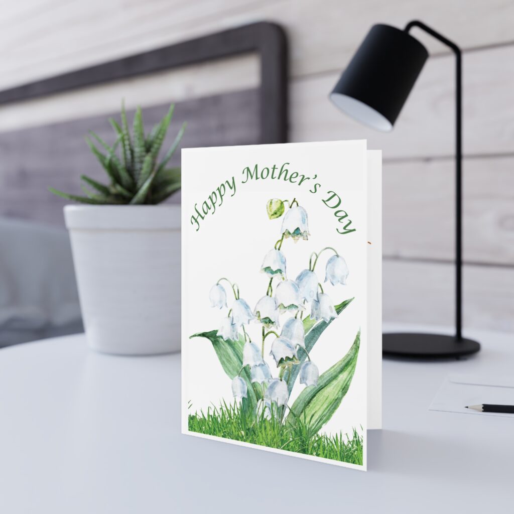 Mother's Day card featuring lily-of-the-valley