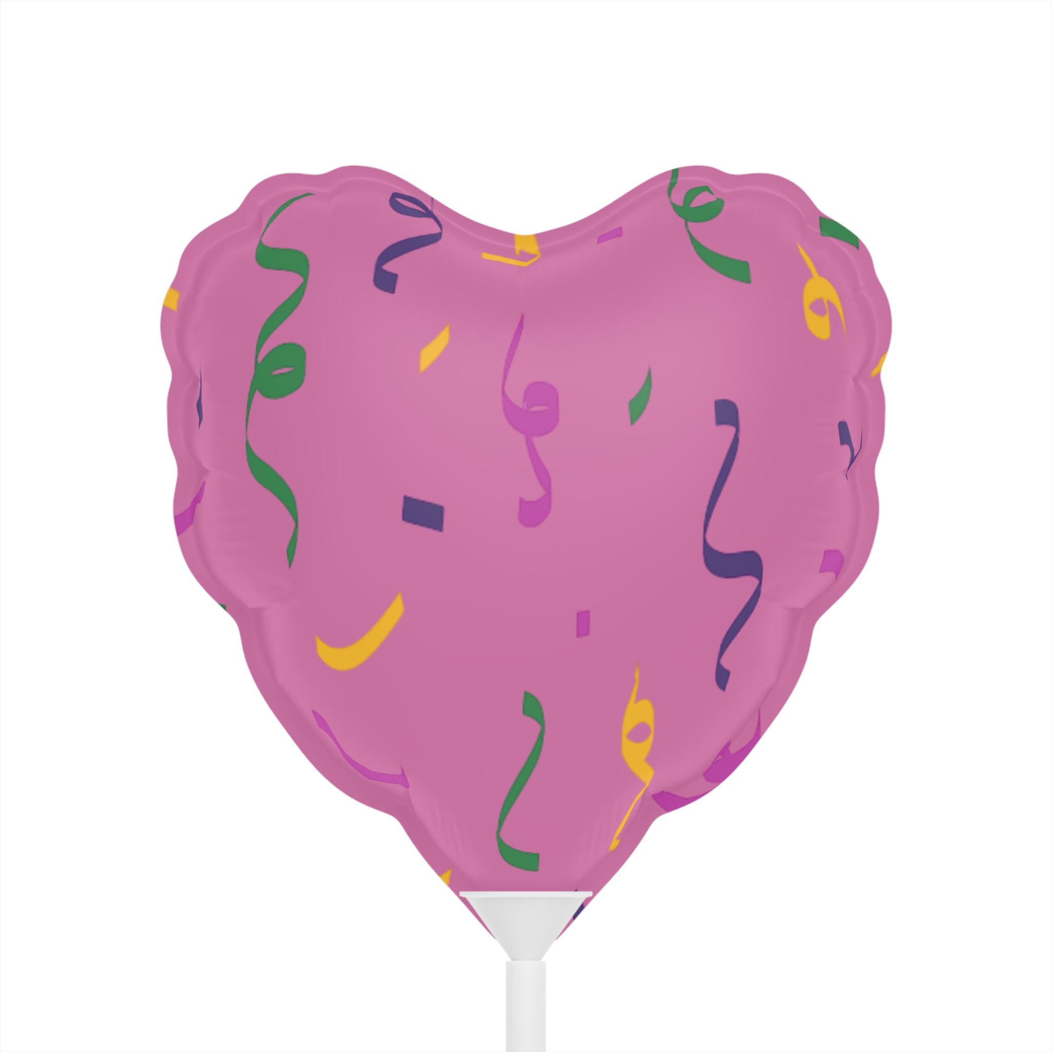 Pink Custom Print Message Confetti Balloon 6" Round & Heart-shaped Balloon - Image 2